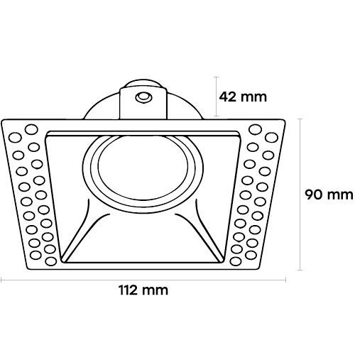 Built-in lamp - fixture, excl. GU10, IP20, black